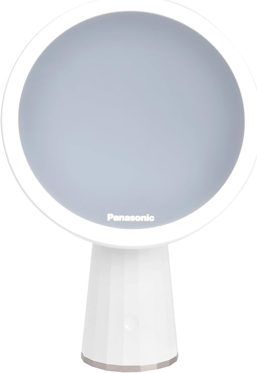 Panasonic LED Işıklı Makyaj Aynası, Şarjlı, Katlanabilir ve Taşınabilir, Kademeli Doğal Işık 5000K [Enerji Sınıfı E]