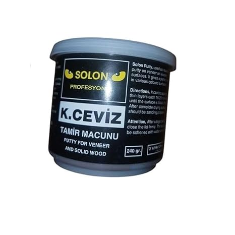 solon Çok Amaçlı Ahşap Parke Masa Sehpa Çizik Çok Amaçlı Tamir Dolgu Macunu Koyu Ceviz 240 gr