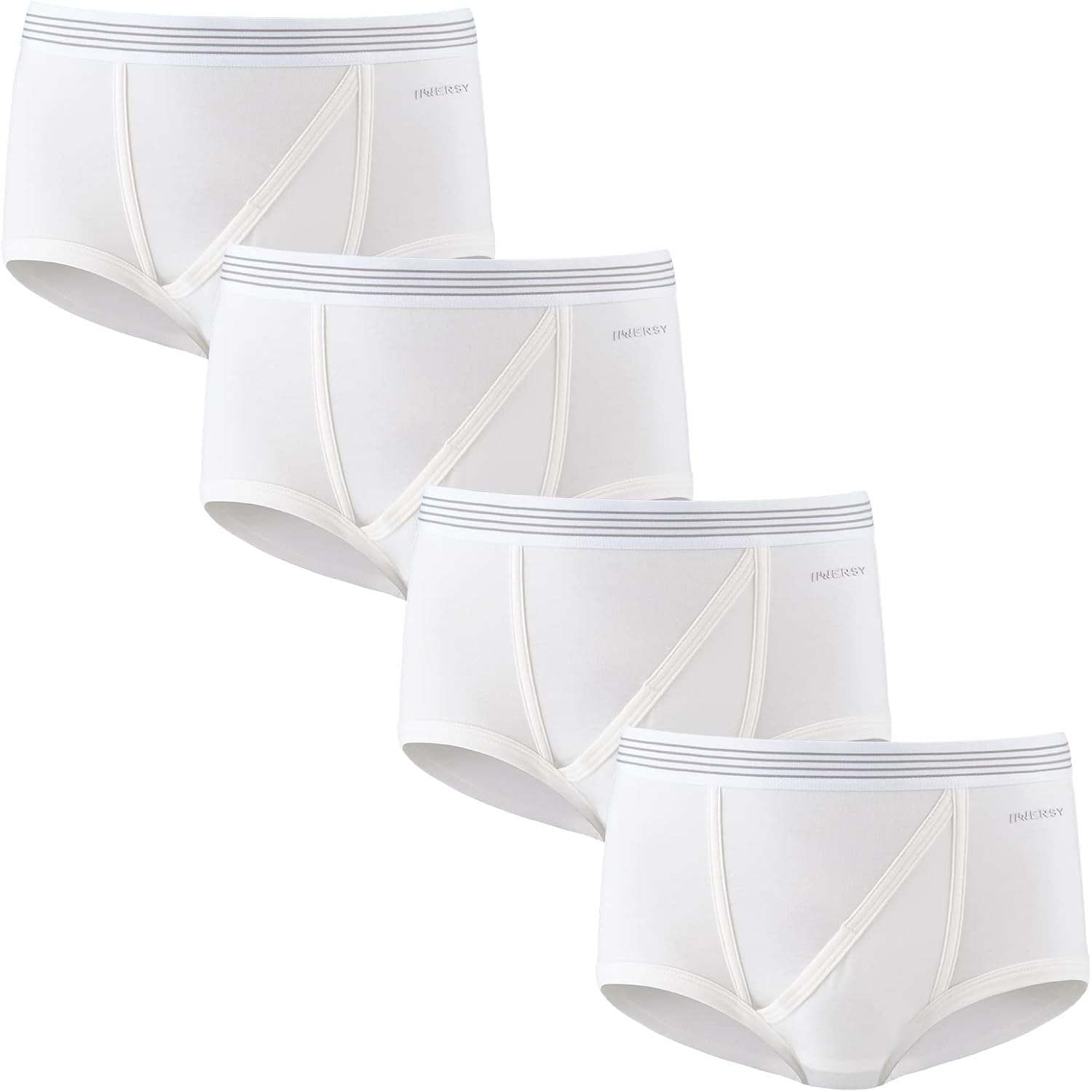 INNERSY Men's Underwear Briefs Classic Full Rise Cotton Underwear 4 Pack