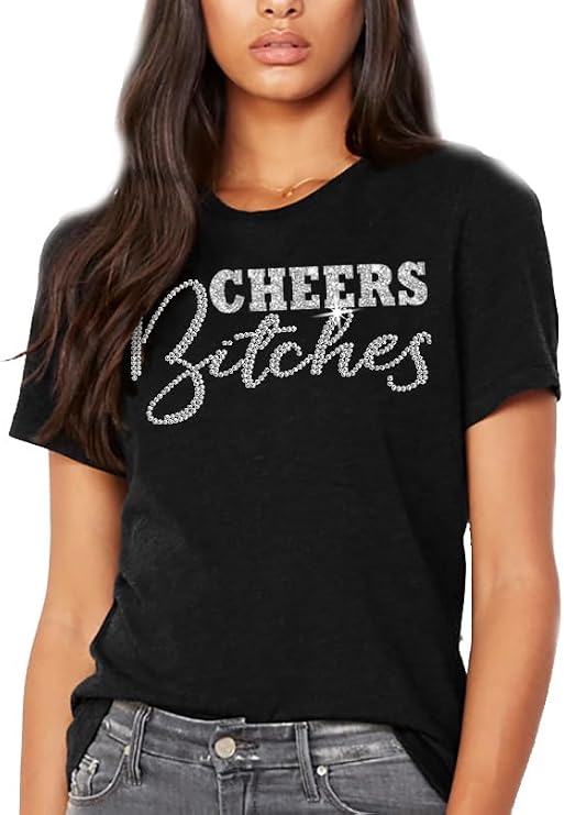 Womens Birthday Shirts Funny - Real Crystal Rhinestone Its My Birthday Bitches Shirt - Gifts for Women