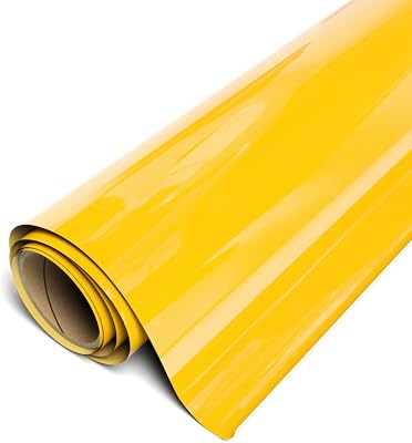 Siser EasyWeed Heat Transfer Vinyl 15 x 10ft Roll Yellow Compatible with Siser RomeoJuliet & Other Professional or Craft Cutters - Layerable - CPSIA Certified