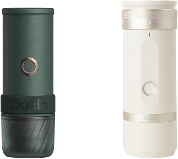 OutIn Mino Portable Electric Espresso Machine Fino Portable Electric Coffee Grinder
