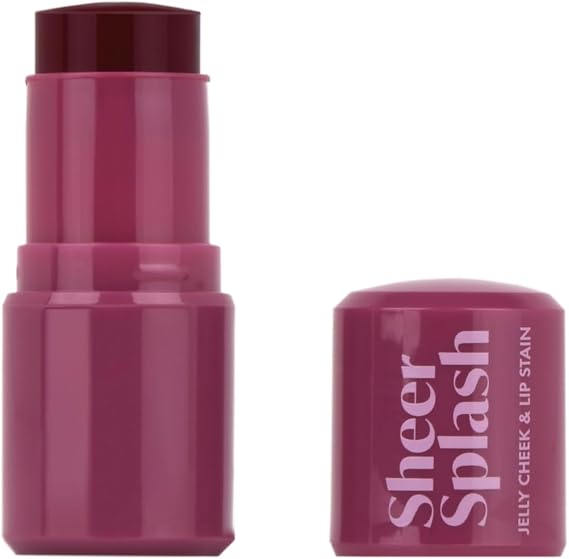 Barry M Sheer Splash Jelly Cheek & Lip Stain, Shade Purple Pomegranate Pour |Cheek & Lip Tint