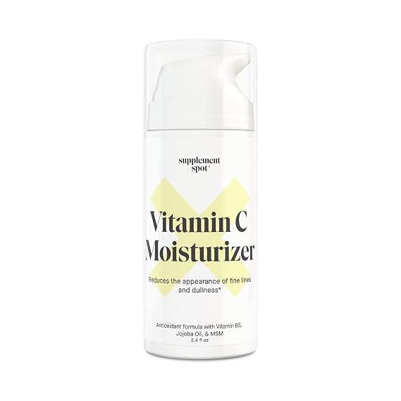 Antioxidant C Moisturizer - Revitalizing Vitamin Lotion w/Vitamin E Oil & Jojoba Oil Vitamin Face Moisturizer For Fine Lines & Wrinkles - Suitable For All Skin Types