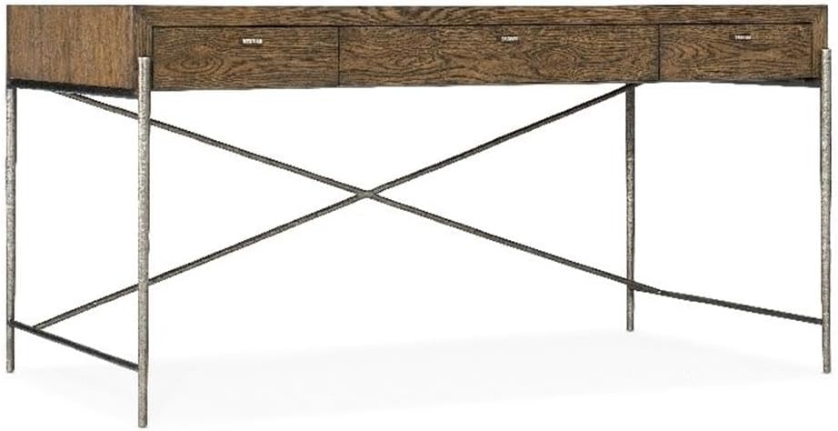 Hooker Furniture Chapman Veneers and Metal Writing Desk in BrownWhite