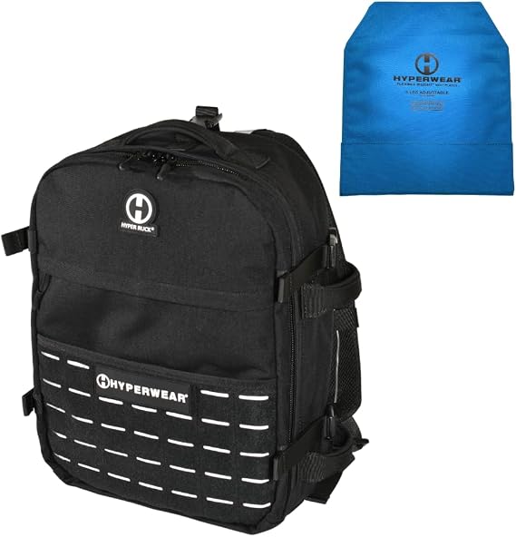 HYPERWEAR Rucking Backpack with Weights for Walking - 20L Adjustable Weighted Ruck Pack, FlexLoad Plate System