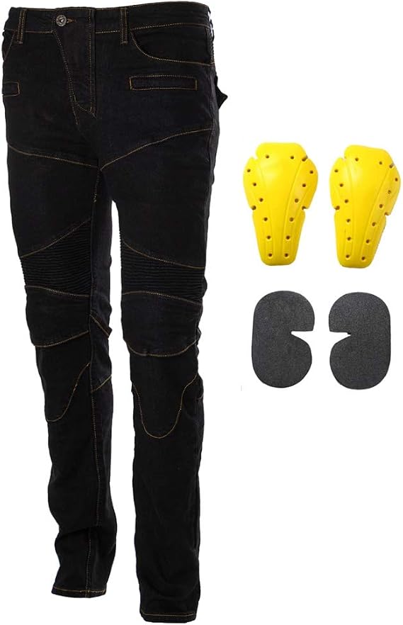 Motorcycle Riding Jeans Armor Racing Cycling Pants with 4 Knee Hip Protective Pads