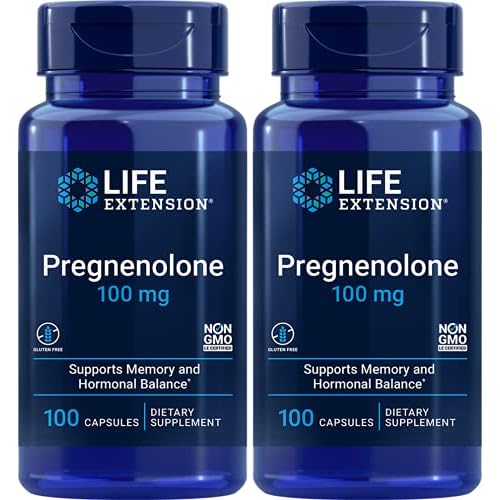 Life Extension Pregnenolone 100 Mg 100 Caps 2-Pack 200 Count