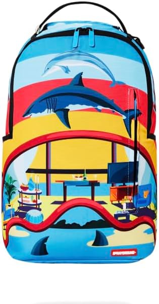 SPRAYGROUND Shark Laptop Backpack, Black, 18" x 6" x 11.5"