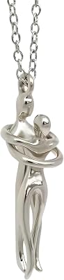 S925 Sterling Silver Couple Hug Necklace for Women Romantic Christmas Gift from Boyfriend or Husband | Ready Gift Box & Love Note | Anniversary, Birthday JewelryCOUPLE HUG NECKLACE-Silver