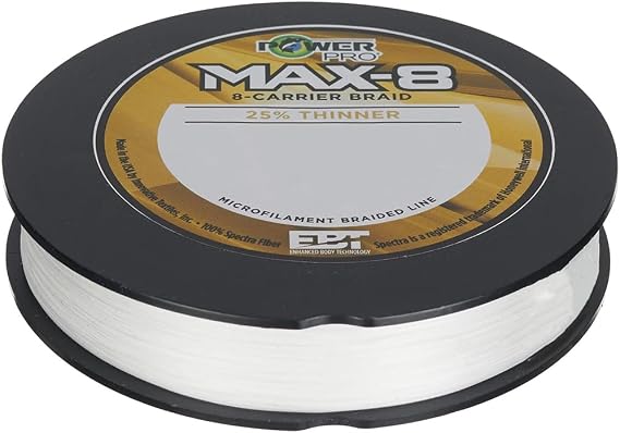 Power Pro Maxcuatro Max 8 White Braid Standard Spool - 300 Yards