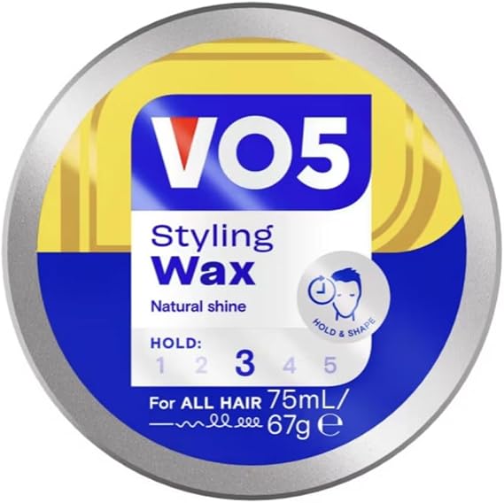 VO5 Styling Wax 75ml - Flexible Hold, Natural Matte Finish Hair Wax
