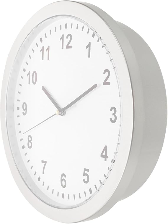 WOONEKY Secret Compartment Clock Storage Box White Plastic Money Locker with Easy to Carry Design and Decorative Element for Home Safe Key Hider and Valuables Storage