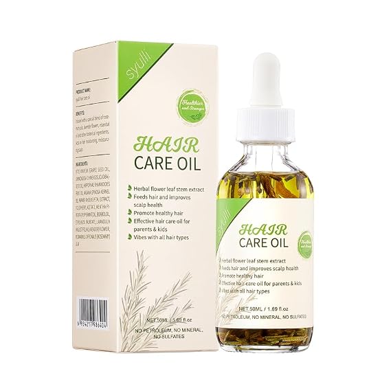 Generic Hair Growth Elixir Oil, 100% Pure and Natural Organic Rosemary Castor Almond Oil Serum for Hair Loss Treatment, for Men Women Scalp Care, 1.69 Fl Oz