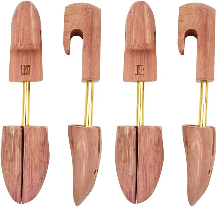 mens shoe trees Red Cedar Wood Single Tube with Split Toe Design 2PKS