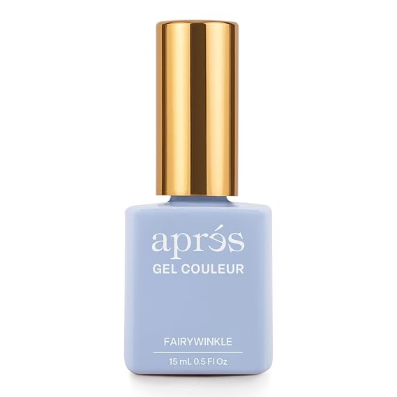 APRES Gel Color Nail Polish 15 ml, Blue You Away Collection, No Wipe, Highly Pigmented, Medium Viscosity Formula with Brush-X Nail Art Brush - Salon Quality | 2024 Edition (245 - Fairywinkle)