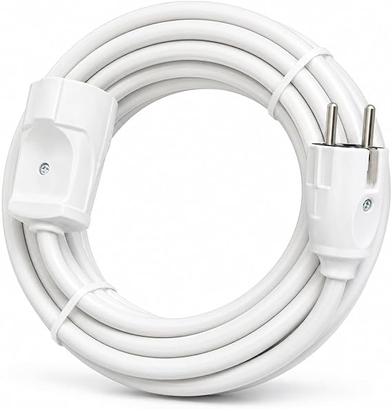 3x2.5mm TTR Tekli Beyaz Topraklı Kauçuk Uzatma Kablosu (10 METRE)