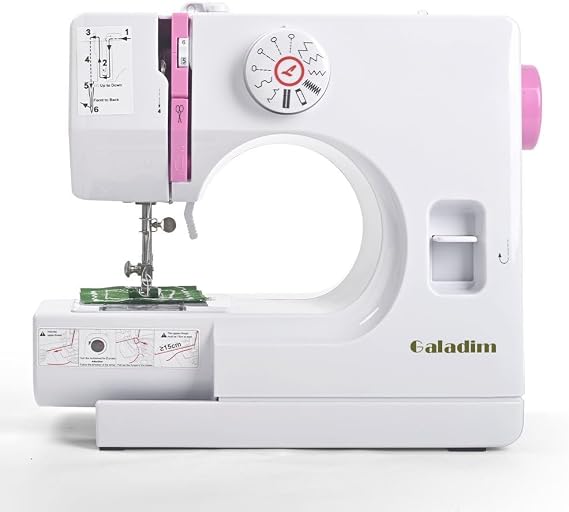 Mini Sewing Machine by Galadim, Small Portable Sewing Machine, Adult Mending Machine with Reverse Sewing and 12 Built-In Stitches, Suitable for Household and Travel GD-055-A3