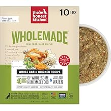 The Honest Kitchen Human Grade WholemadeTM Dehydrated Whole Grain Dog Food - Complete & Balanced Meal or Topper - Chicken 10 lb Box