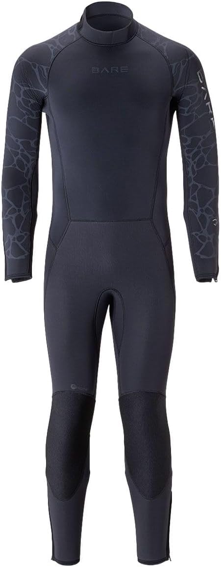 BARE 7MM Men's Velocity Ultra Full 2.0 Wetsuit | Unique Omnired Material Woven into The Torso for Added Warmth | Full Stretch Neoprene |Black, 3XL