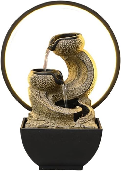 Tabletop Fountain Desktop Running Water Ornaments Recycled Small Fountain Home Decor Zen Elegance Serenity Desktop Fountains