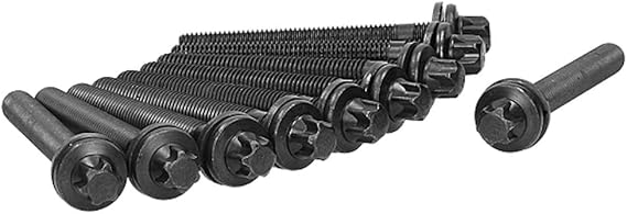 Ajusa 81012000 Head Bolt Set for Select Saab: 1985-98 900, 1986-98 9000, 1999-03 9-3, 1999-09 9-5; Set of 10