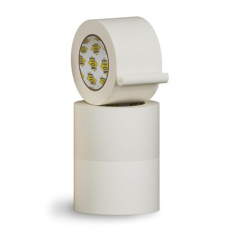 EFOK 3 Pack Beige Masking Tape, 3 Inch x 55 Yards, White Painters Tapes