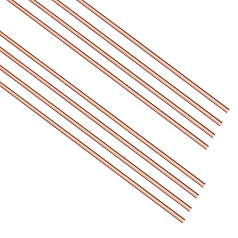 13" Length Pure Copper Round Rod 1.0 mm Dia,18 Gauge Bare Copper Cu Metal Rod for Metal Craft Hobbies(8 Pcs)