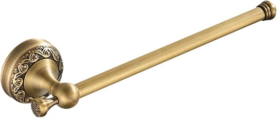 Flybath Towel Rail Brushed Brass Antique Wall Mounted For Bathroom 29CM