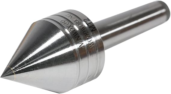 Ahşap Torna Karbür Uçlu Canlı Merkez, 2MT Mors Konik Şaft, 8 mm Karbür Uç 60 Derece Noktalı