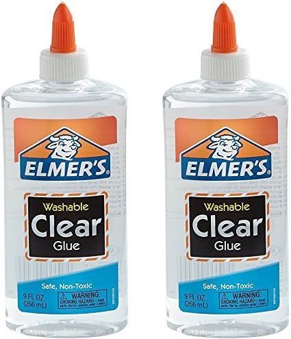 Elmer's Liquid School Glue, Washable msYLcp, 2Pack (9 oz), Clear Glue