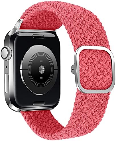 Stretchy Solo Loop Band Compatible with Apple Watch Bands 45mm 42mm 44mm, Nylon Adjustable Braided Sport Elastics Wristband Compatible with iWatch Series 7 6 5 4 3 2 1 SE Women Men