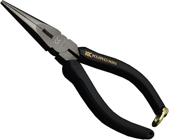 Fujiya 350-150BG Radio Pliers, Black Gold, Cross Knurling