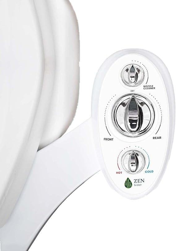 Warm Hot and Cold Bidet Attachment- Dual Nozzle Warm Water Bidet Attachment for Toilet with Self-Cleaning Nozzles and Ceramic Valves - Easy to Install Bidet with Picture Instructions