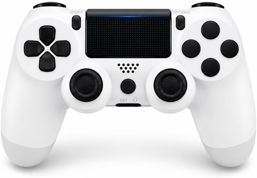 Çeşithane Doubleshock 4 Kablosuz Oyun Kolu – PS4 / PC/Android Uyumlu, Bluetooth Gamepad, Titreşimli, Touchpad & Gyro Sensörlü Kontrolcü (Beyaz)