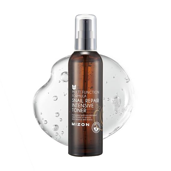 MIZON Snail Repair Intensive Toner, 3.38 fl oz | K Beauty Snail Mucin, Hyaluronic Acid, Adenosine, Centella Asiatica for Fine Line and Skin Renewal