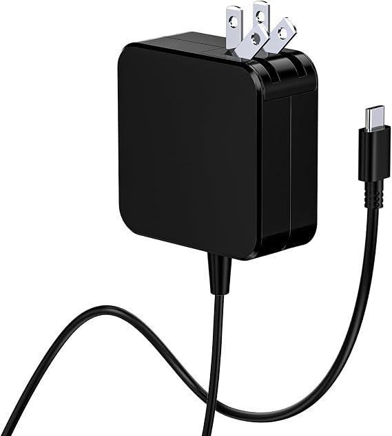 65W/45W PD Foldable Power Adapter, USB C Fast Charger for Steam Deck/Nintendo Switch/Steam Deck TV Dock Console/Switch/Lite/Phone/Tablet/Laptop