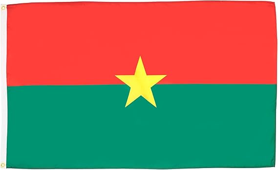 AZ FLAG - Burkina Faso Flag - 2x3 Ft - 100D Polyester Burkinabe Banner with Two Metal Grommets - Fade Resistant - Vivid Colors - 2' x 3' Feet - 90x60 Cm