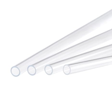 MECCANIXITY Acrylic Pipe Rigid Round Tube Clear 1/4"(6mm) ID 5/16"(8mm) OD 20" High Impact for Lighting, Models, Plumbing, Crafts 4 Pack
