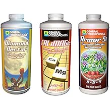 General Hydroponics Armor Si, Diamond Nectar, Calimagic Quart Combo