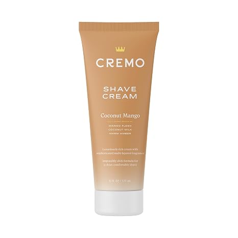 Cremo Coconut Mango Moisturizing Shave Cream, Astonishingly Superior Shaving Cream For Women, Fights Nicks, Cuts And Razor Burn, 6 Ounces