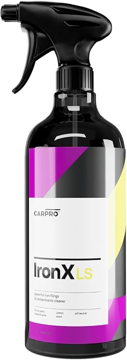 CARPRO IronX Iron Remover: Lemon Scent - Stops Rust Spots and Pre-Mature Failure of the Clear Coat, Iron Contaminant Removal - Liter with Sprayer (34oz)