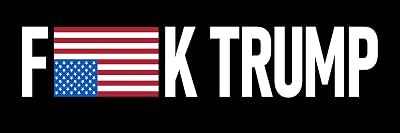 Fuck Trump US Flag in Distress Sticker 3x9 Upside Down Flag Means Country is in Distress