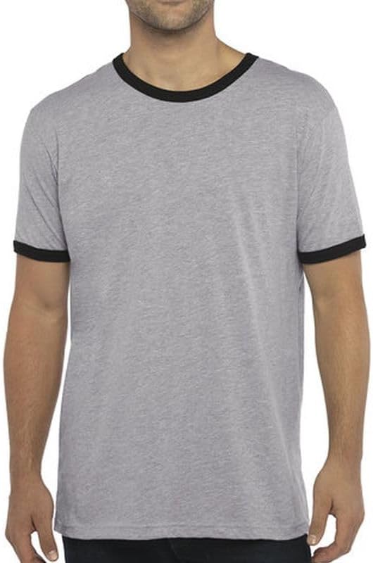 JustBlanks Unisex Ringer T-Shirt Regular Fit Crewneck Tee Shirt for Adults