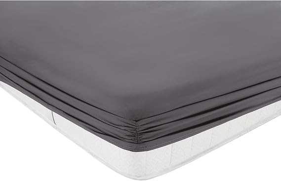 Yatas Bedding Fitted Sheet & Flat Sheet Set - Penny Design - Anthracite Flat
