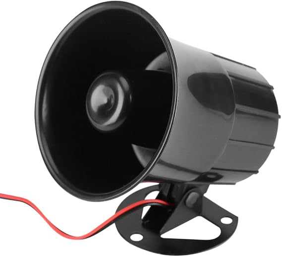 DC12V 15W Wired Security Alarm Siren Horn Loudspeaker Outdoor with Bracket for Home Security System