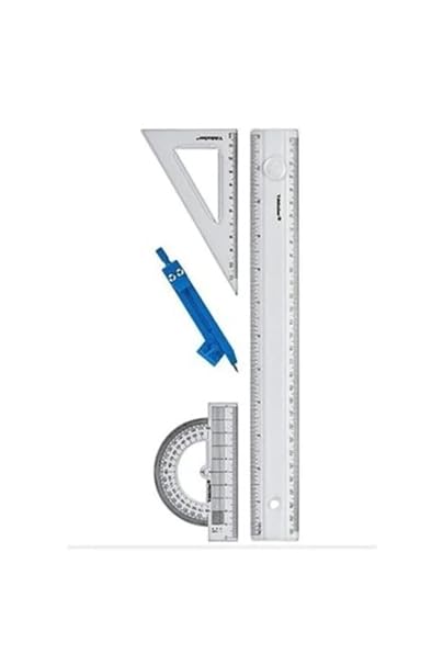 Yıldızlar Çizim Takımı (30cm Cetvel+gönye+iletki+pergel)
