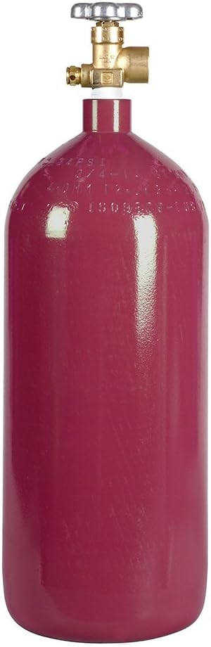 40 cu ft Steel Nitrogen Cylinder - CGA580 Valve - DOT Approved