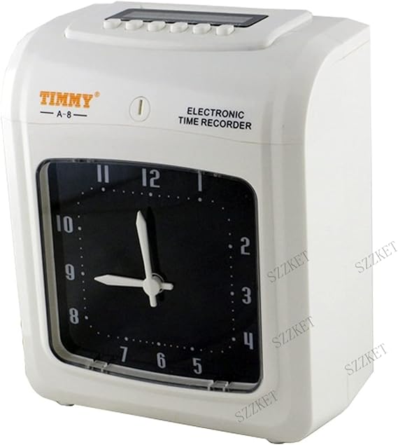 Attendance Clock, Punch Card, Punch Card Machine, Attendance Machine, English Version A-8 Electronic Time Clock(with Battery)