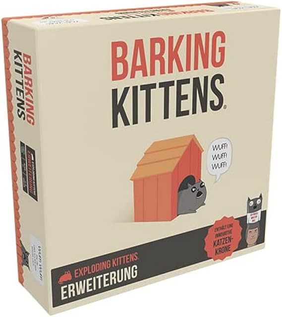 Exploding Kittens, Barking Kittens, Expansion, Party Game, Card Game, 2-5 Players, From 7+ Years, 15+ Minutes, German